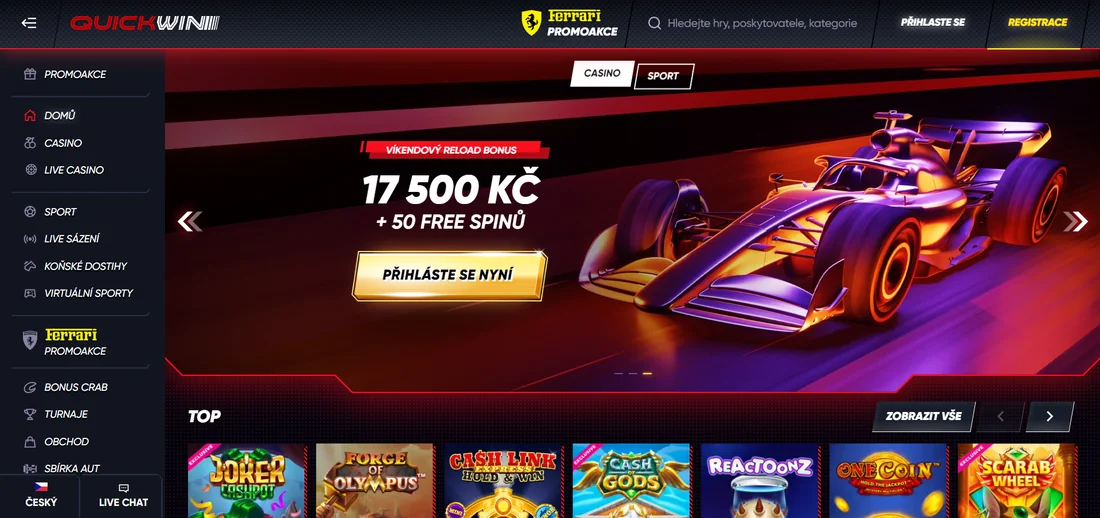 Quickwin kasino vklad a výběr