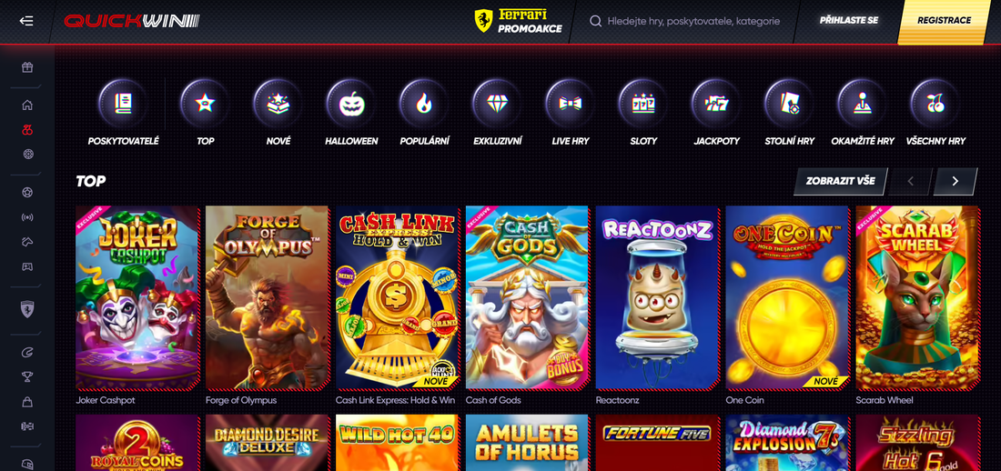 Quickwin kasino online – přehled her a bonusů