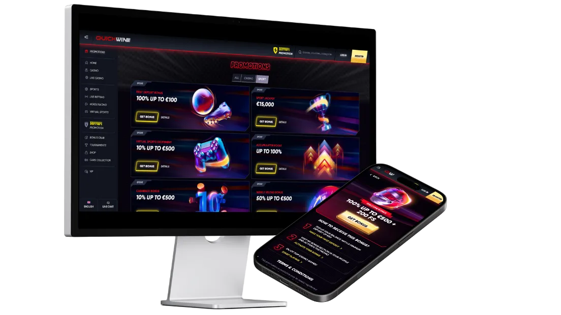 Quickwin kasino – ilustrace k free spinům